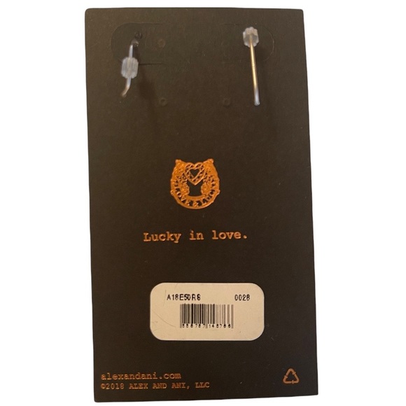 ALEX AND ANI - “Love & Luck” hook earrings in Rafaelian Gold. Luck & prosperity - Picture 5 of 5